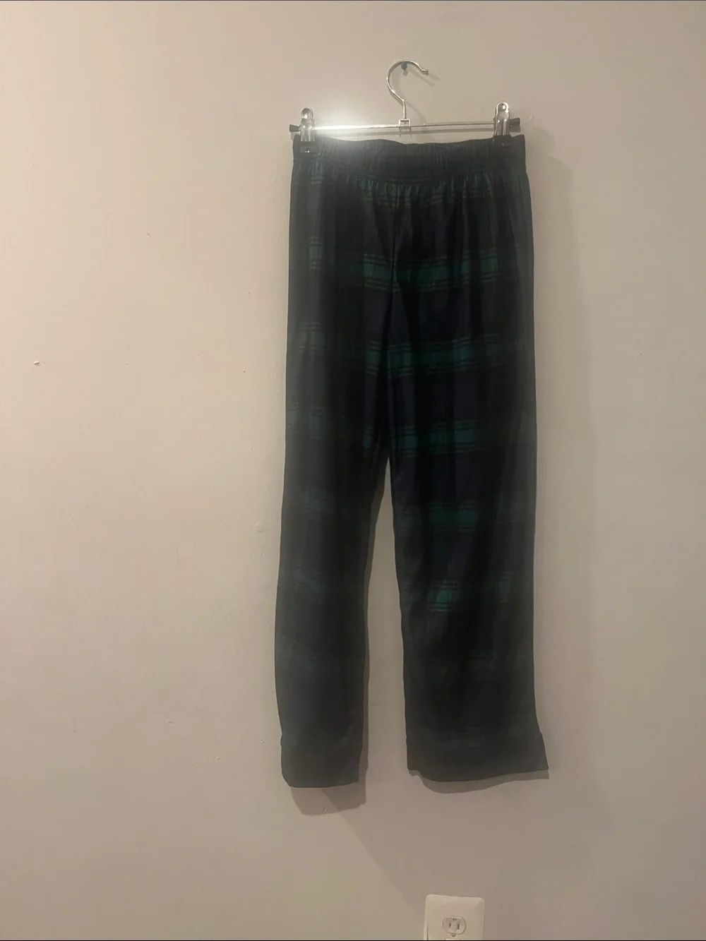 Wondershop Green and Navy Plaid Kids Pajama Bottoms